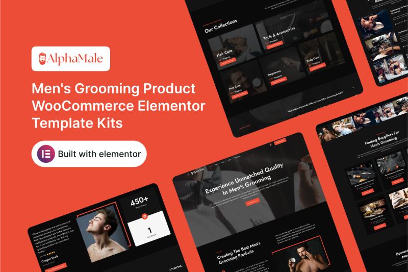 Alphamale - Men’s Grooming Product WooCommerce Elementor Template Kit