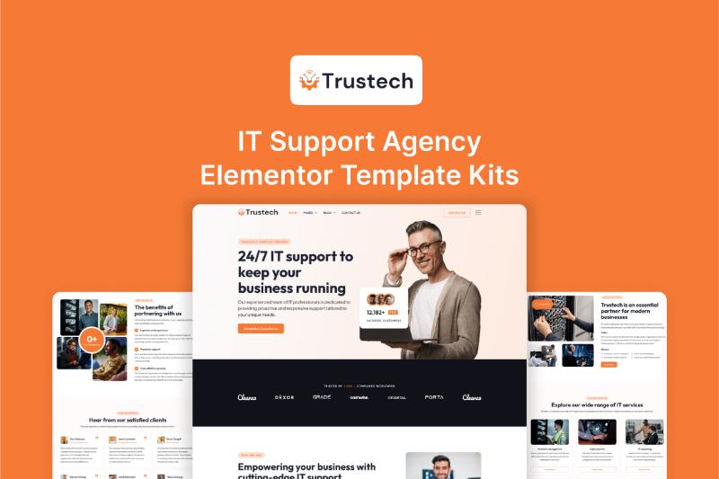 Trustech - IT Support Agency Elementor Template Kit