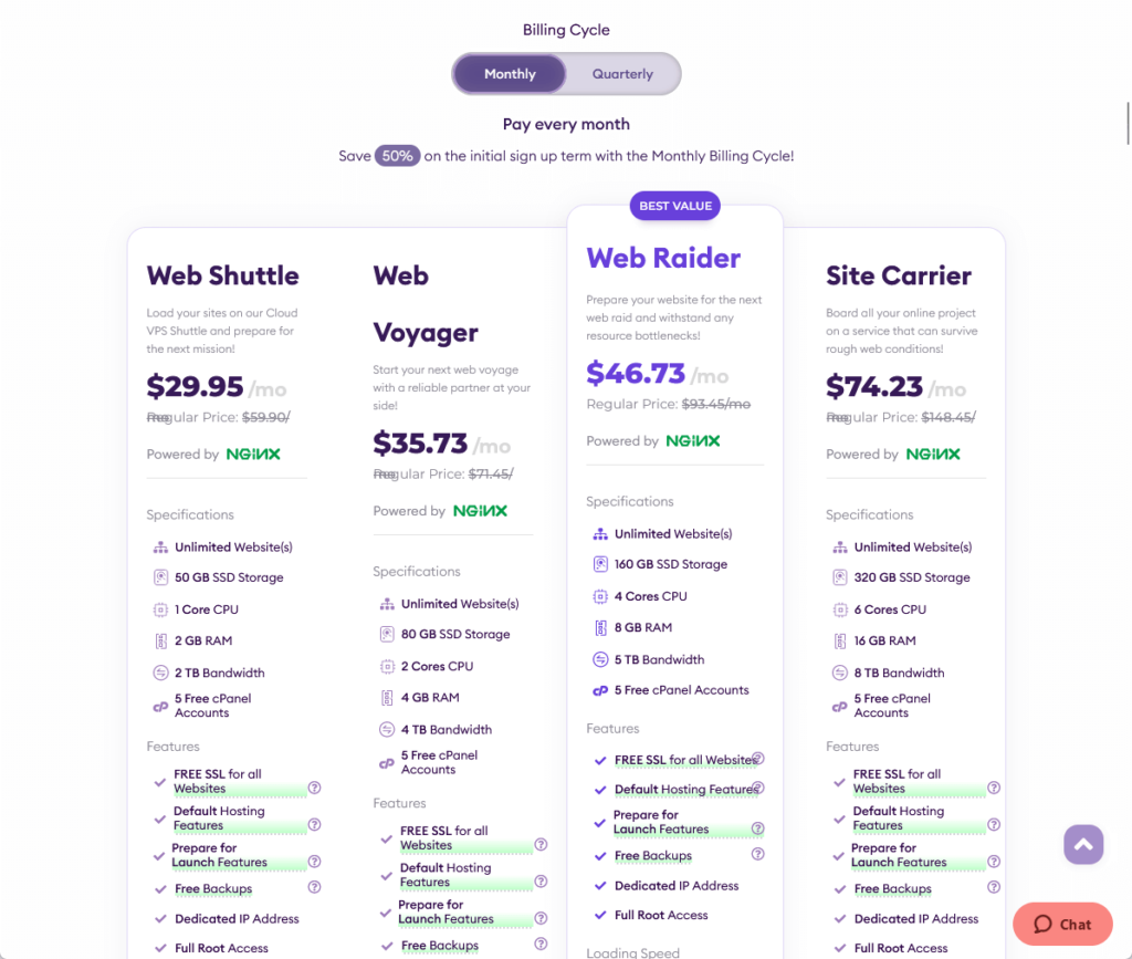 hostarmada vps hosting plans