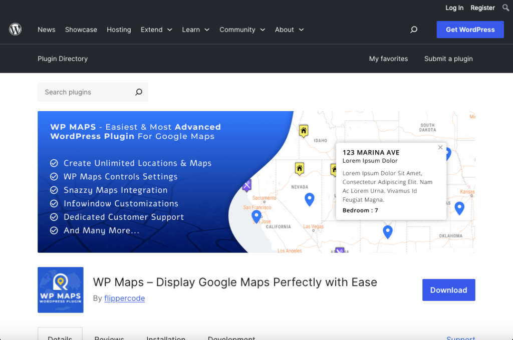 WP Maps - Display Google Maps Perfectly with Ease by flippercode