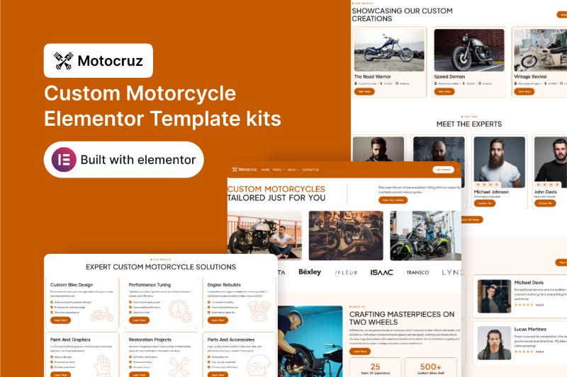 Motocruz - Custom Motorcycle Elementor Template Kit