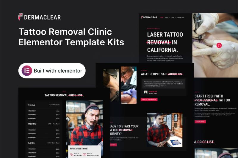 Dermaclear - Tattoo Removal Clinic Elementor Template Kit