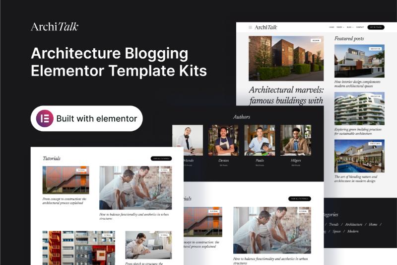 ArchiTalk - Architecture Blogging Elementor Template Kit