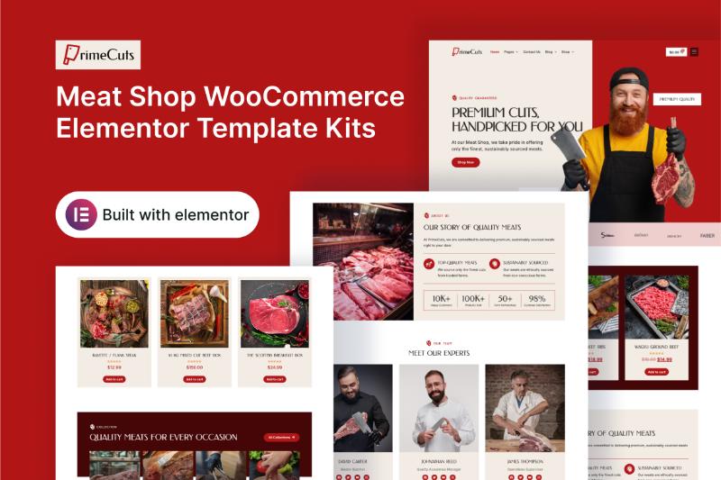 PrimeCuts - Meat Shop WooCommerce Elementor Template Kit