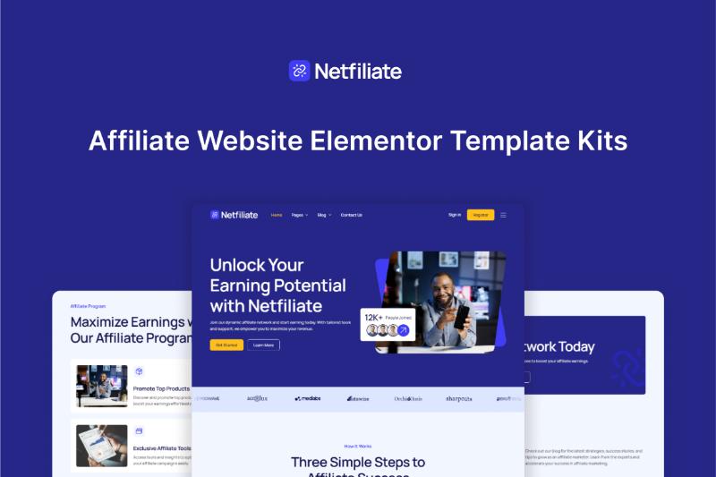 Netfiliate - Affiliate Website Elementor Template Kit