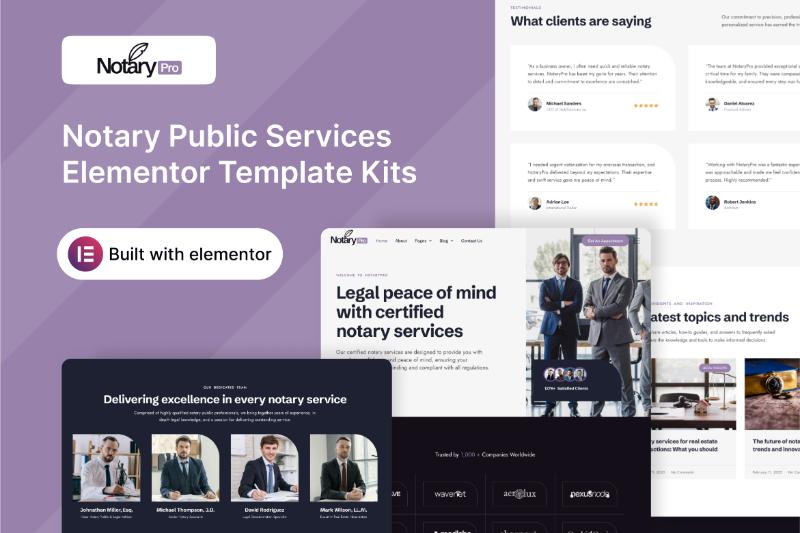 NotaryPro - Notary Public Services Elementor Template Kit
