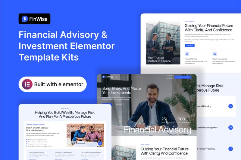 FinWise - Financial Advisory & Investment Elementor Template Kit