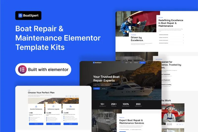 BoatXpert - Boat Repair & Maintenance Elementor Template Kit