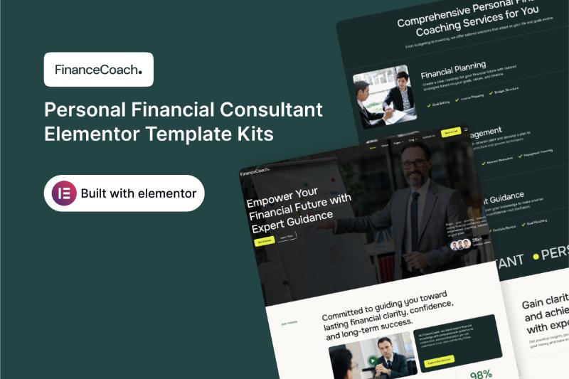 FinanceCoach - Personal Financial Consultant Elementor Template Kit