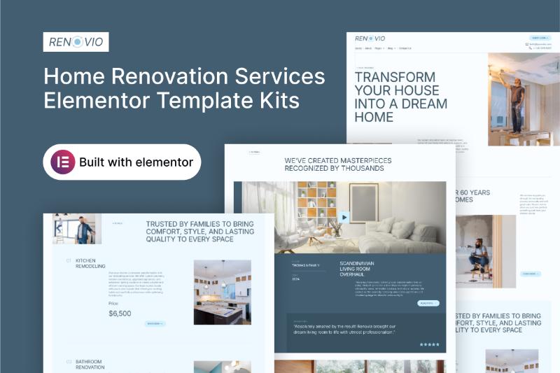 Renovio - Home Renovation Services Elementor Template Kit